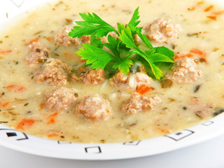 Soup with meatballs