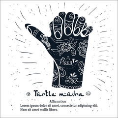 Element yoga Turtle mudra hands