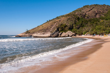 Fototapeta na wymiar Empty Grumari Beach in Rio de Janeiro