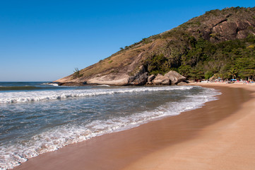 Empty Grumari Beach in Rio de Janeiro