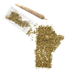 Weed in the shape of Manitoba and a joint.(series)
