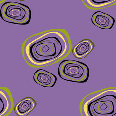 Ovals on a purple background. Seamless pattern.