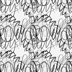 The black curved lines on a white background. Seamless.