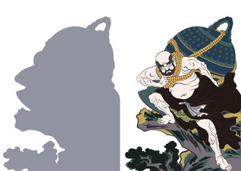 歌川国芳 其面影程能写絵 弁けい たいこもちのイラスト