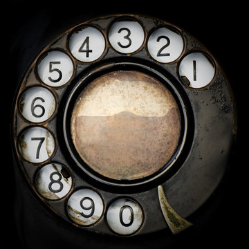 Closeup Old Telephone.