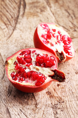 pommegranate, red juicy pommegranates