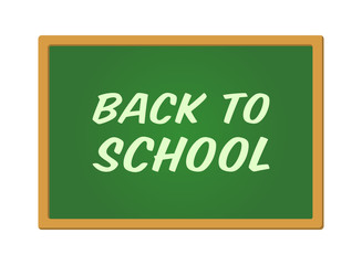 Fototapeta premium Back to school scribbled on green chalkboard vector promotion