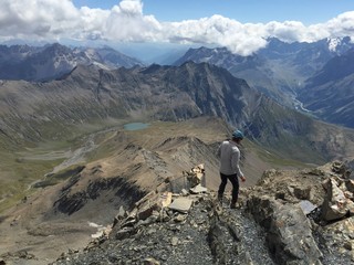 Obraz premium Au sommet de l'Aiguille du Goléon - Alpes