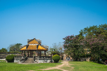 pavilion in parks of citadel in Hue