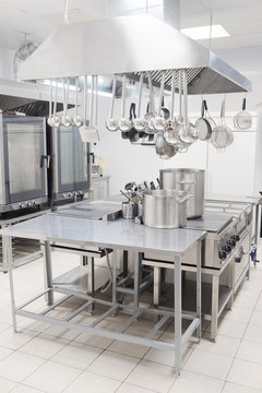 Professional kitchen in a restaurant