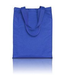 blue shopping fabric bag