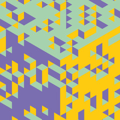Fototapeta na wymiar Abstract 3d geometrical background. Mosaic. Vector illustration.