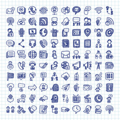 doodle communication icons