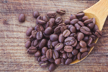 coffee beans on a table