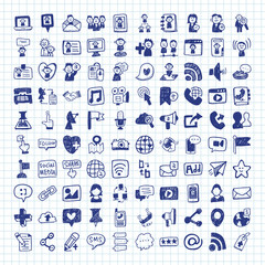 doodle Social media icons