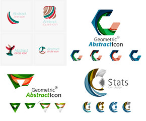 Universal abstract geometric shapes - business emblems