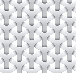 Seamless mesh background. White geometric texture.