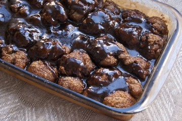 Skillet with monkey bread pie