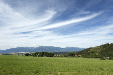 Fototapeta na wymiar View on the summer Slovakia Mountains High Tatras