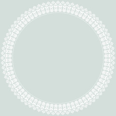 Floral Vector Fine Round Frame