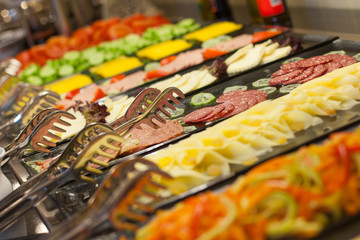 Buffet - a series of restaurant food photo images