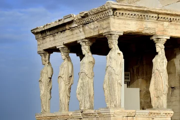 Rolgordijnen Kariatiden op de Akropolis van Athene © SuperCoolPhotography