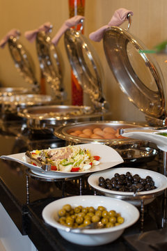 Buffet - a series of restaurant food photo images