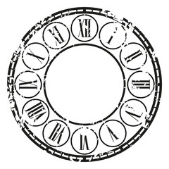 Vector vintage clock