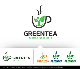 Green Tea Logo Template Design Vector