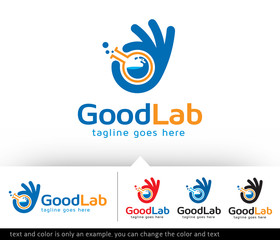 Good Lab Logo Template Design Vector