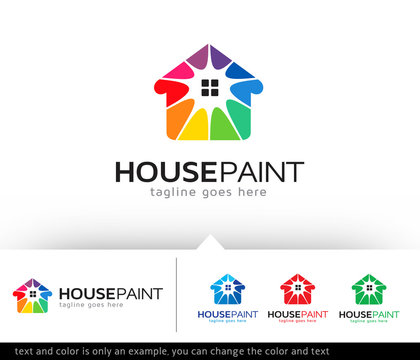 House Paint Logo Template Design Vector