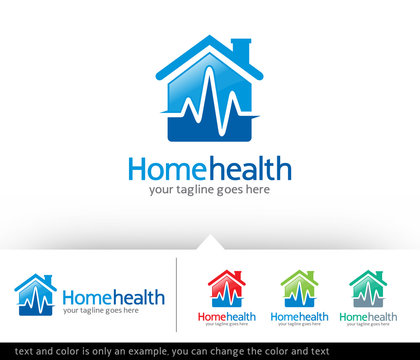 Home Health Logo Template Design Vector