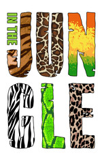 In The Jungle T-short print on white background - 89967730