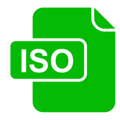 Icono documento texto ISO verde
