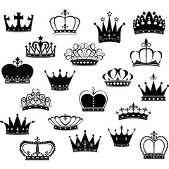 Obraz premium Black Crown Silhouette Collection