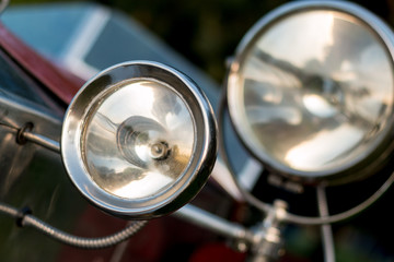 vintage car detail - headlamp