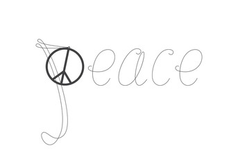 Peace lettering