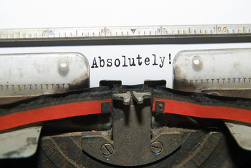 Sheet of paper with the inscription in the typewriter
