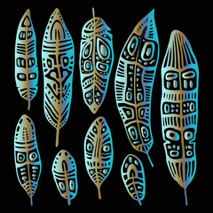 Ethnic Feather set