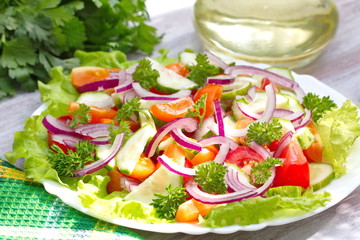 Salad made of fresh vegetables