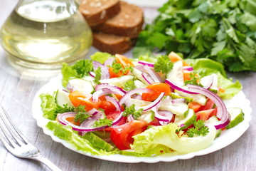 Salad made of fresh vegetables