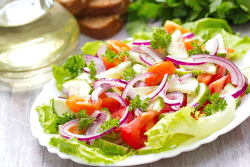 Salad made of fresh vegetables