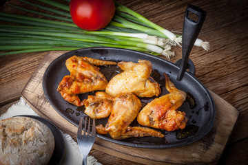 Fried chicken wings.