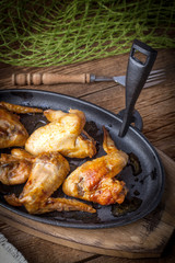 Fried chicken wings.