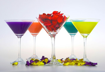 glass of martini isolated on a white background