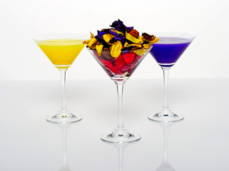 glass of martini isolated on a white background