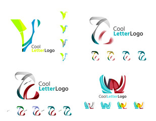 Letter business emblem collection