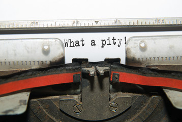 Sheet of paper with the inscription in the typewriter