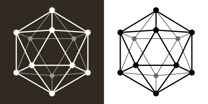 Icosaedro Wire Transparent Shape