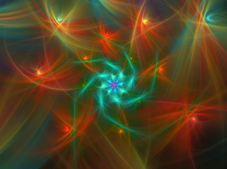 abstract fractal pattern on black background